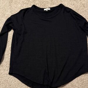 rag & bone Classic Black Long Sleeve Top
